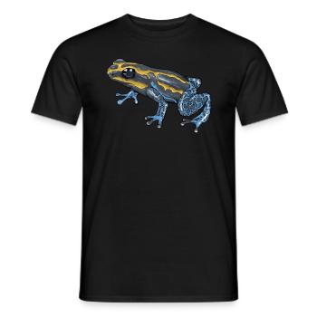 Pfeilgiftfrosch I Kröte Frosch Motiv für Amphibien - Männer T-Shirt - Schwarz - Vorne - AI Model Male 178 light (178cm)