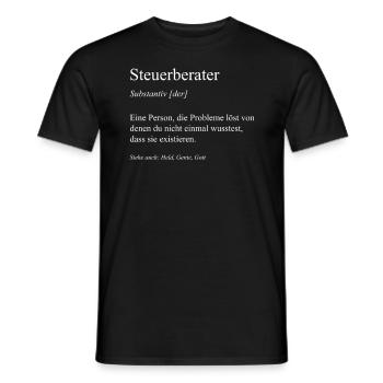 Steuerberater I Examen Finanzen Steuern Motiv für - Männer T-Shirt - Schwarz - Vorne - AI Model Male 178 light (178cm)