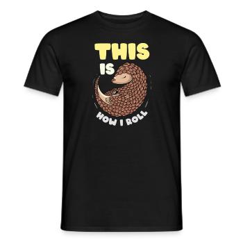 Schuppentier Pangolin Schuppen bedrohtes Tier - Männer T-Shirt - Schwarz - Vorne - AI Model Male 178 light (178cm)