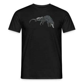 Schuppentier Pangolin Schuppen bedrohtes Tier - Männer T-Shirt - Schwarz - Vorne - AI Model Male 178 light (178cm)