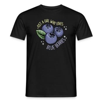 Blaubeere Heidelbeere Strauch Wald Waldfrucht - Männer T-Shirt - Schwarz - Vorne - AI Model Male 178 light (178cm)