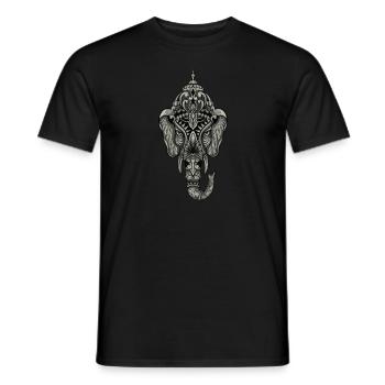 Ganesha I Hindouisme Bouddhisme Motif pour - T-shirt homme - noir - Devant - AI Model Male 178 light (178cm)