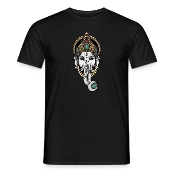 Ganesha I Hindouisme Bouddhisme Motif pour - T-shirt homme - noir - Devant - AI Model Male 178 light (178cm)