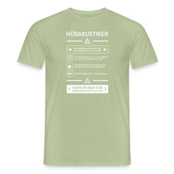 Hörakustiker I Akustiker Motiv für - Männer T-Shirt - Sage - Vorne - AI Model Male 178 light (178cm)