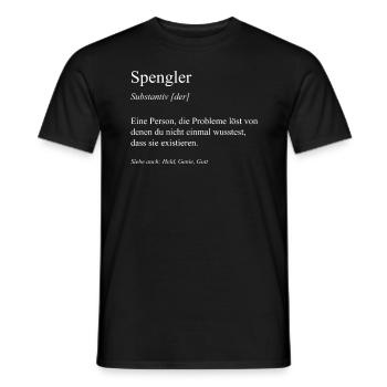 Spengler I Installateur Blech Handwerker Motiv für - Männer T-Shirt - Schwarz - Vorne - AI Model Male 178 light (178cm)