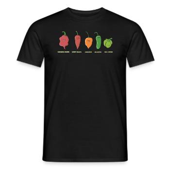 Chili Jalapenos Habaneros Carolina Reaper - Männer T-Shirt - Schwarz - Vorne - AI Model Male 178 light (178cm)