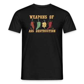 Chili Jalapenos Habaneros Carolina Reaper - Men's T-Shirt - black - Front - AI Model Male 178 light (178cm)