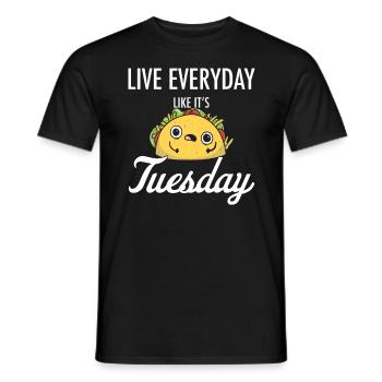 Taco Mexican Food Mexico Tortilla Burrito - Men's T-Shirt - black - Front - AI Model Male 178 light (178cm)