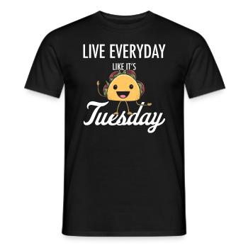 Taco Mexican Food Mexique Tortilla Burrito - T-shirt homme - noir - Devant - AI Model Male 178 light (178cm)