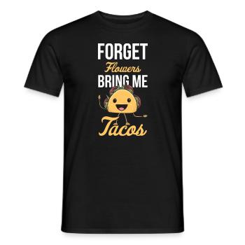 Taco Mexican Food Mexico Tortilla Burrito - Men's T-Shirt - black - Front - AI Model Male 178 light (178cm)