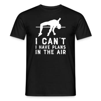 Pole vault High jump Athletics Decathlon - Men's T-Shirt - black - Front - AI Model Male 178 light (178cm)
