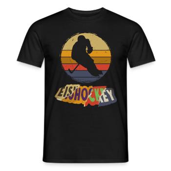 Eishockey Eishockeyspieler Spieler Vintage Retro - Männer T-Shirt - Schwarz - Vorne - AI Model Male 178 light (178cm)