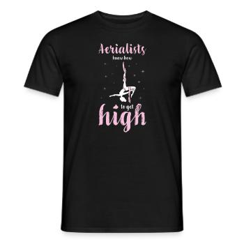 Aerial Silks I acrobatics dancer yoga design for - Men's T-Shirt - black - Front - AI Model Male 178 light (178cm)
