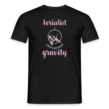 Aerial Silks I acrobatics dancer yoga design for - Men's T-Shirt - black - Front - AI Model Male 178 light (178cm)
