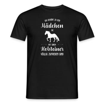 Holsteiner I Pony Pferde Spruch Motiv für Reiterin - Männer T-Shirt - Schwarz - Vorne - AI Model Male 178 light (178cm)