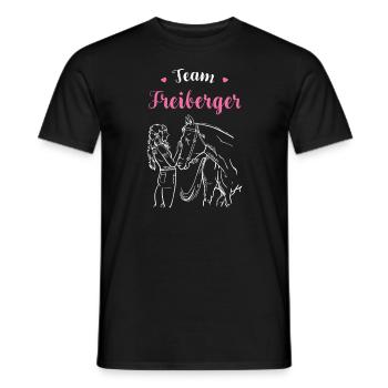 Freiberger I Pony Horse Dictant Motif pour cavalier - T-shirt homme - noir - Devant - AI Model Male 178 light (178cm)