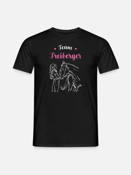 Freiberger I Pony Pferde Spruch Motiv für Reiterin - Männer T-Shirt - Schwarz