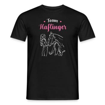 Haflinger I Pony Horse Slogan Motif pour cavalier - T-shirt homme - noir - Devant - AI Model Male 178 light (178cm)
