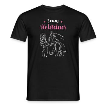 Holsteiner I Pony Horse Saying Motif pour cavalier - T-shirt homme - noir - Devant - AI Model Male 178 light (178cm)