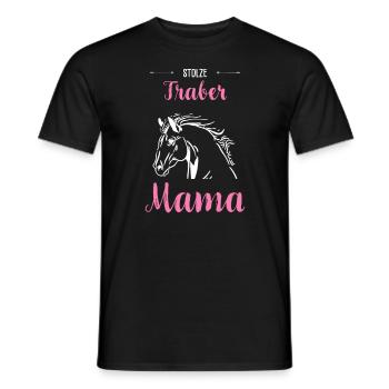 Traber I Pony Horse Saying Motif pour cavalier - T-shirt homme - noir - Devant - AI Model Male 178 light (178cm)