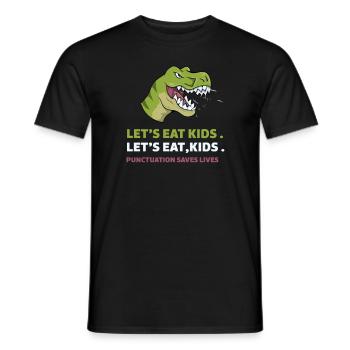 Punctuation Saves Lives I Funny English Grammar - Männer T-Shirt - Schwarz - Vorne - AI Model Male 178 light (178cm)