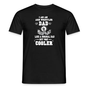Arm wrestling tree felling weight training Armwrestling - Men's T-Shirt - black - Front - AI Model Male 178 light (178cm)