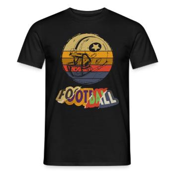 American Football Helm Vintage Retro USA Sport - Männer T-Shirt - Schwarz - Vorne - AI Model Male 178 light (178cm)