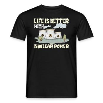 Nuclear power plant Nuclear energy Renewable energy - Men's T-Shirt - black - Front - AI Model Male 178 light (178cm)