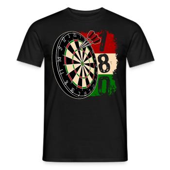 Darts Classics - 180 - Dartfan - Joueur de fléchettes - T-shirt homme - noir - Devant - AI Model Male 178 light (178cm)