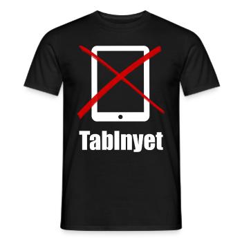 Tablet Nyet Russisch lustig Humor Kinder humorvoll - Männer T-Shirt - Schwarz - Vorne - AI Model Male 178 light (178cm)