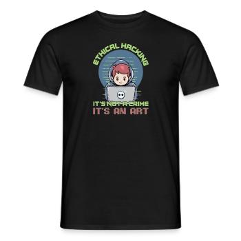 Hacker Programmeur Développeur Informatique - T-shirt homme - noir - Devant - AI Model Male 178 light (178cm)