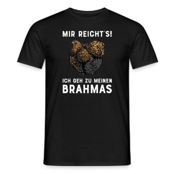 Brahma Hühner I Chicken Geflügel Motiv für - Männer T-Shirt - Schwarz - Vorne - AI Model Male 178 light (178cm)