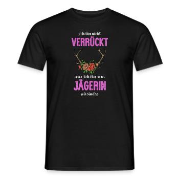 Jägerin I Jagd jagen Motiv zum bestandenen - Männer T-Shirt - Schwarz - Vorne - AI Model Male 178 light (178cm)