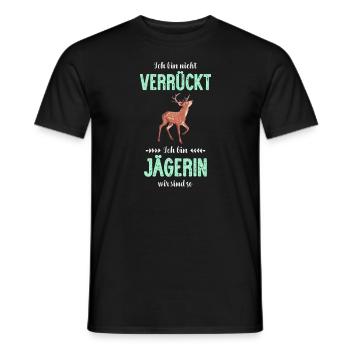 Jägerin I Jagd jagen Motiv zum bestandenen - Männer T-Shirt - Schwarz - Vorne - AI Model Male 178 light (178cm)