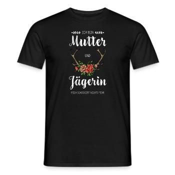 Jägerin I Jagd jagen Motiv zum bestandenen - Männer T-Shirt - Schwarz - Vorne - AI Model Male 178 light (178cm)