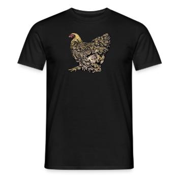 Brahma Hühner I Chicken Geflügel Motiv für - Männer T-Shirt - Schwarz - Vorne - AI Model Male 178 light (178cm)
