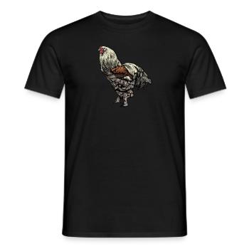 Brahma Hühner I Chicken Geflügel Motiv für - Männer T-Shirt - Schwarz - Vorne - AI Model Male 178 light (178cm)