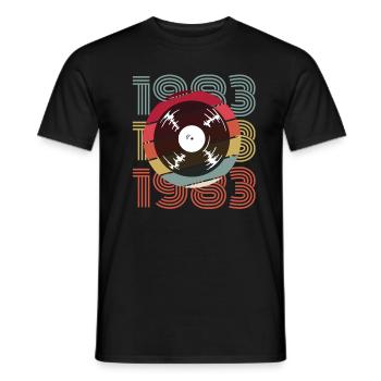 Millésime 1983 - T-shirt homme - noir - Devant - AI Model Male 178 light (178cm)