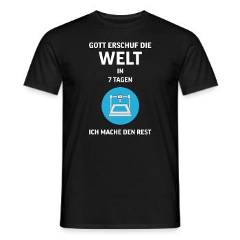 3D Druck Printing CAD PLA Filament 3d drucken - Männer T-Shirt - Schwarz - Vorne - AI Model Male 178 light (178cm)
