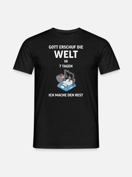 3D Druck Printing CAD PLA Filament 3d drucken - Männer T-Shirt - Schwarz