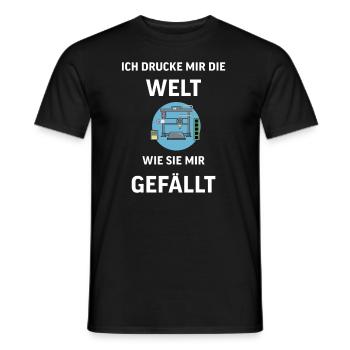 3D Druck Printing CAD PLA Filament 3d drucken - Männer T-Shirt - Schwarz - Vorne - AI Model Male 178 light (178cm)