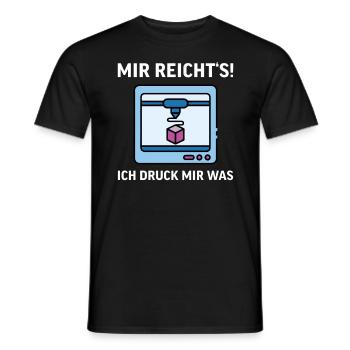 3D Druck Printing CAD PLA Filament 3d drucken - Männer T-Shirt - Schwarz - Vorne - AI Model Male 178 light (178cm)