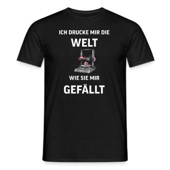 3D Druck Printing CAD PLA Filament 3d drucken - Männer T-Shirt - Schwarz - Vorne - AI Model Male 178 light (178cm)