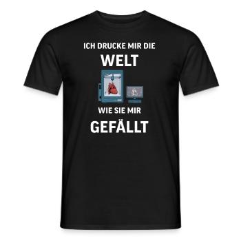 3D Druck Printing CAD PLA Filament 3d drucken - Männer T-Shirt - Schwarz - Vorne - AI Model Male 178 light (178cm)
