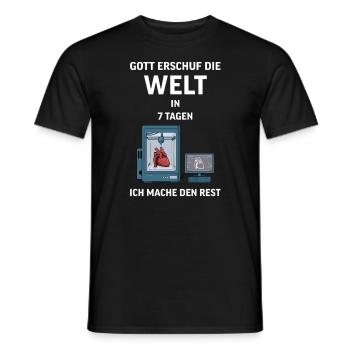 3D Druck Printing CAD PLA Filament 3d drucken - Männer T-Shirt - Schwarz - Vorne - AI Model Male 178 light (178cm)