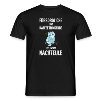 Krankenschwester I Nachteule im Nachtdienst für - Männer T-Shirt - Schwarz - Vorne - AI Model Male 178 light (178cm)