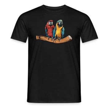 Macaw Parrot I South America Exotic bird for - Men's T-Shirt - black - Front - AI Model Male 178 light (178cm)