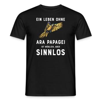Ara Papagei I Südamerika Exotischer Vogel für - Männer T-Shirt - Schwarz - Vorne - AI Model Male 178 light (178cm)