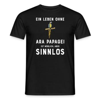 Ara Papagei I Südamerika Exotischer Vogel für - Männer T-Shirt - Schwarz - Vorne - AI Model Male 178 light (178cm)