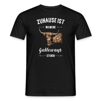 Galloway Rind I Schottland Rinderzucht Geschenk - Männer T-Shirt - Schwarz - Vorne - AI Model Male 178 light (178cm)